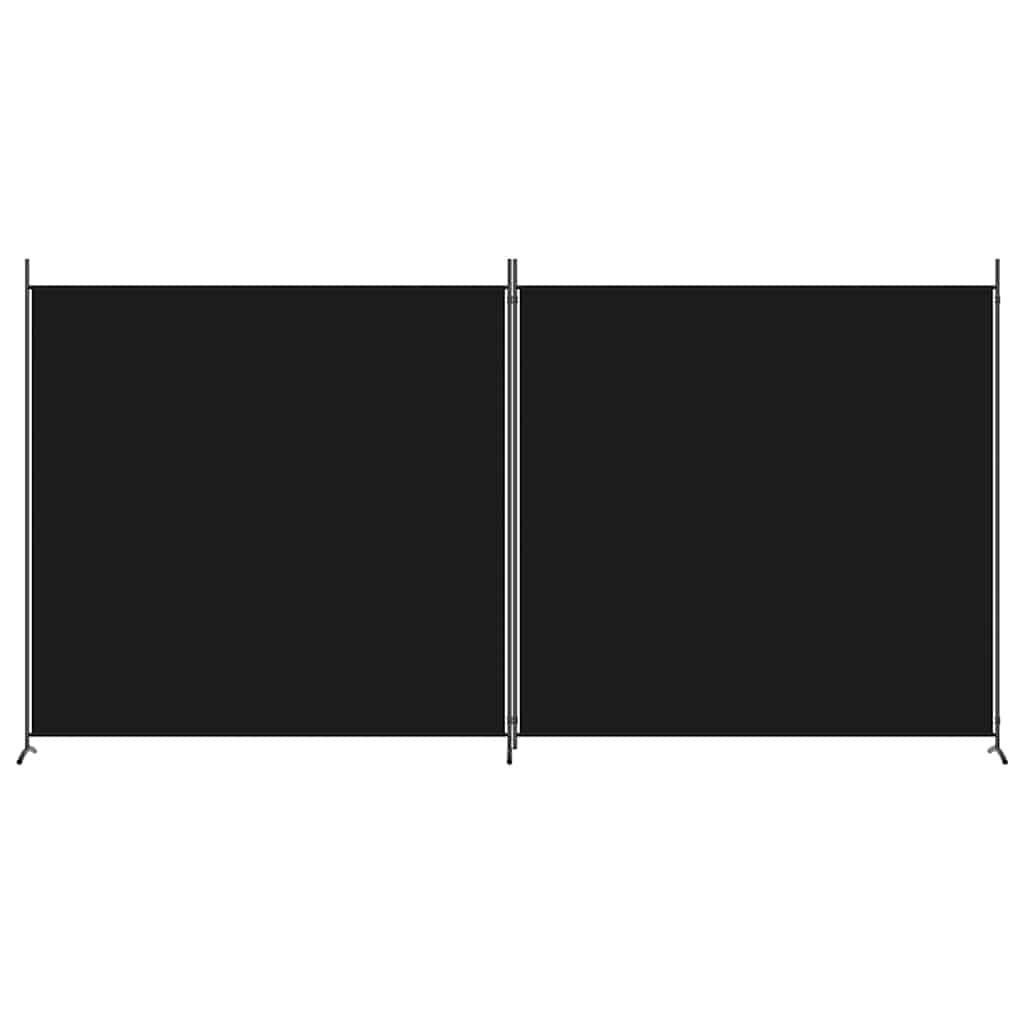 Vidaxl kamerscherm met 2 panelen 348x180 cm stof zwart