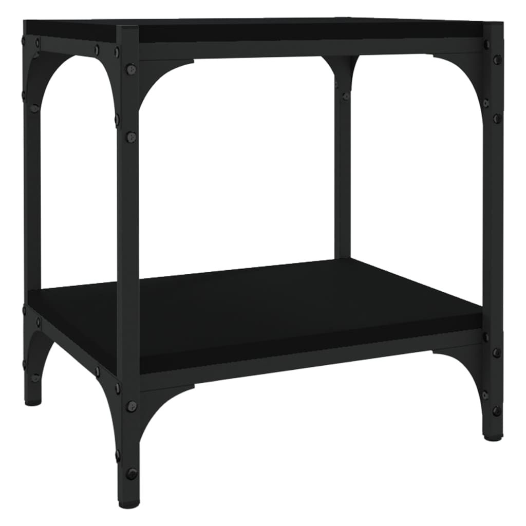 Vidaxl tv-meubel 40x33x41 cm bewerkt hout en staal zwart