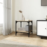 Vidaxl tv-meubel 40x33x41 cm bewerkt hout en staal sonoma eikenkleurig