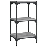 Vidaxl boekenkast 40x33x70,5 cm hout en staal grijs sonoma eikenkleur