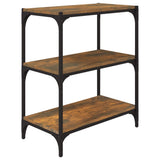 Vidaxl boekenkast 60x33x70,5 cm bewerkt hout en staal gerookt eiken