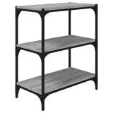 Vidaxl boekenkast 60x33x70,5 cm hout en staal grijs sonoma eikenkleur