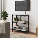 Vidaxl boekenkast 60x33x70,5 cm hout en staal grijs sonoma eikenkleur