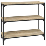 Vidaxl boekenkast 80x33x70,5 cm hout en staal sonoma eikenkleur