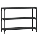 Vidaxl boekenkast 100x33x70,5 cm bewerkt hout en staal zwart