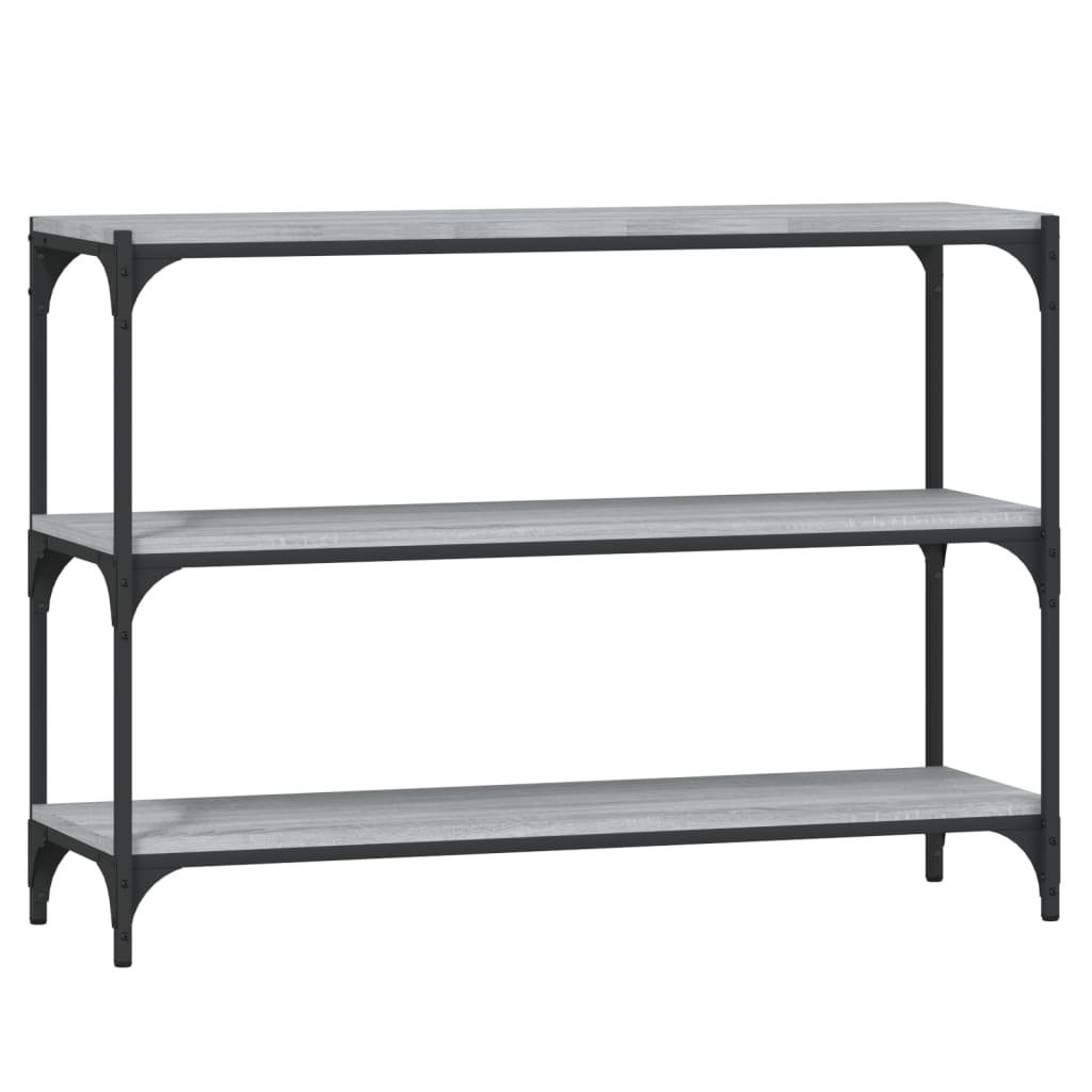 Vidaxl boekenkast 100x33x70,5 cm hout en staal grijs sonoma eikenkleur