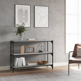 Vidaxl boekenkast 100x33x70,5 cm hout en staal grijs sonoma eikenkleur