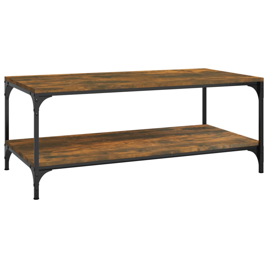 Vidaxl salontafel 100x50x40 cm bewerkt hout gerookt eikenkleurig