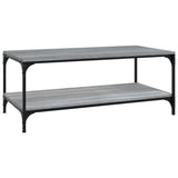 Vidaxl salontafel 80x50x40 cm bewerkt hout grijs sonoma eiken