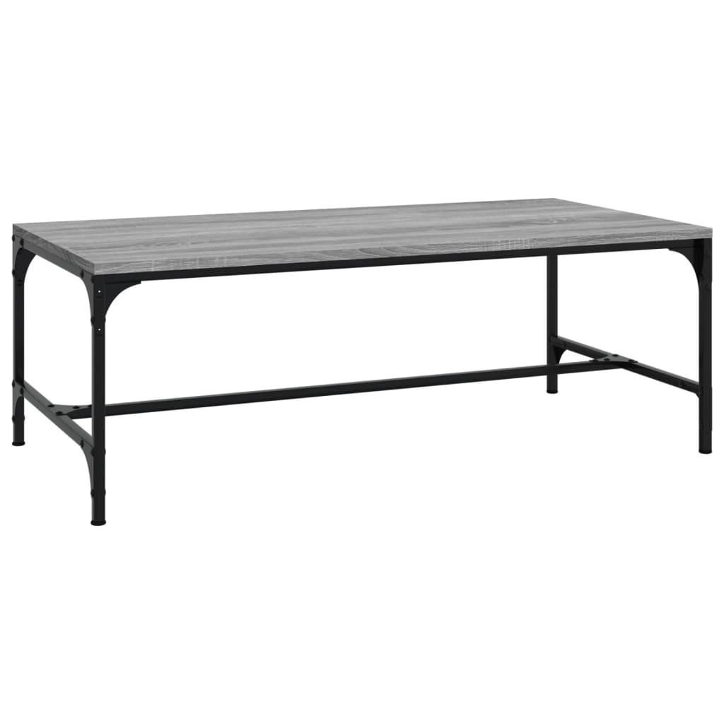 Vidaxl salontafel 80x50x35 cm bewerkt hout grijs sonoma