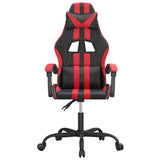 Vidaxl gamestoel draaibaar kunstleer zwart en rood