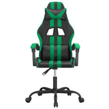 Vidaxl gamestoel draaibaar kunstleer zwart en groen