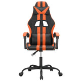 Vidaxl gamestoel draaibaar kunstleer zwart en oranje