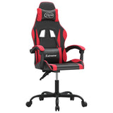 Vidaxl gamestoel draaibaar kunstleer zwart en rood