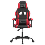 Vidaxl gamestoel draaibaar kunstleer zwart en rood