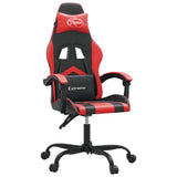 Vidaxl gamestoel draaibaar kunstleer zwart en rood
