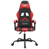 Vidaxl gamestoel draaibaar kunstleer zwart en rood