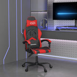 Vidaxl gamestoel draaibaar kunstleer zwart en rood