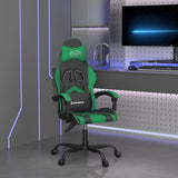 Vidaxl gamestoel draaibaar kunstleer zwart en groen