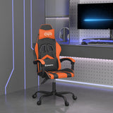 Vidaxl gamestoel draaibaar kunstleer zwart en oranje