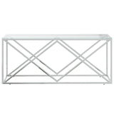Vidaxl salontafel 110x45x45 cm roestvrij staal en glas