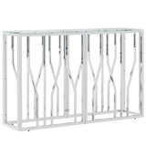 Vidaxl wandtafel 110x30x70 cm roestvrij staal en glas