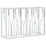 Vidaxl wandtafel 110x30x70 cm roestvrij staal en glas zilverkleurig