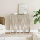 Vidaxl wandtafel 70x30x70 cm roestvrij staal en glas