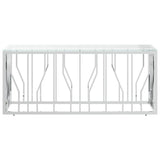 Vidaxl salontafel 110x45x45 cm roestvrij staal en glas