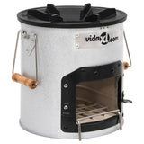 Vidaxl Camping Wood Stove 45x25x26 cm Steel Silver colored