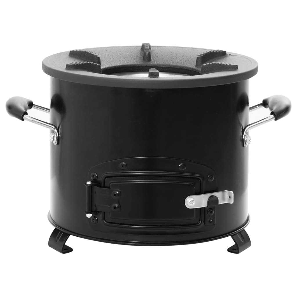 Vidaxl Camping Wood Stove 36x26x22.5 cm Metal Black