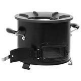 Vidaxl Camping Wood Stove 36x26x22.5 cm Metal Black