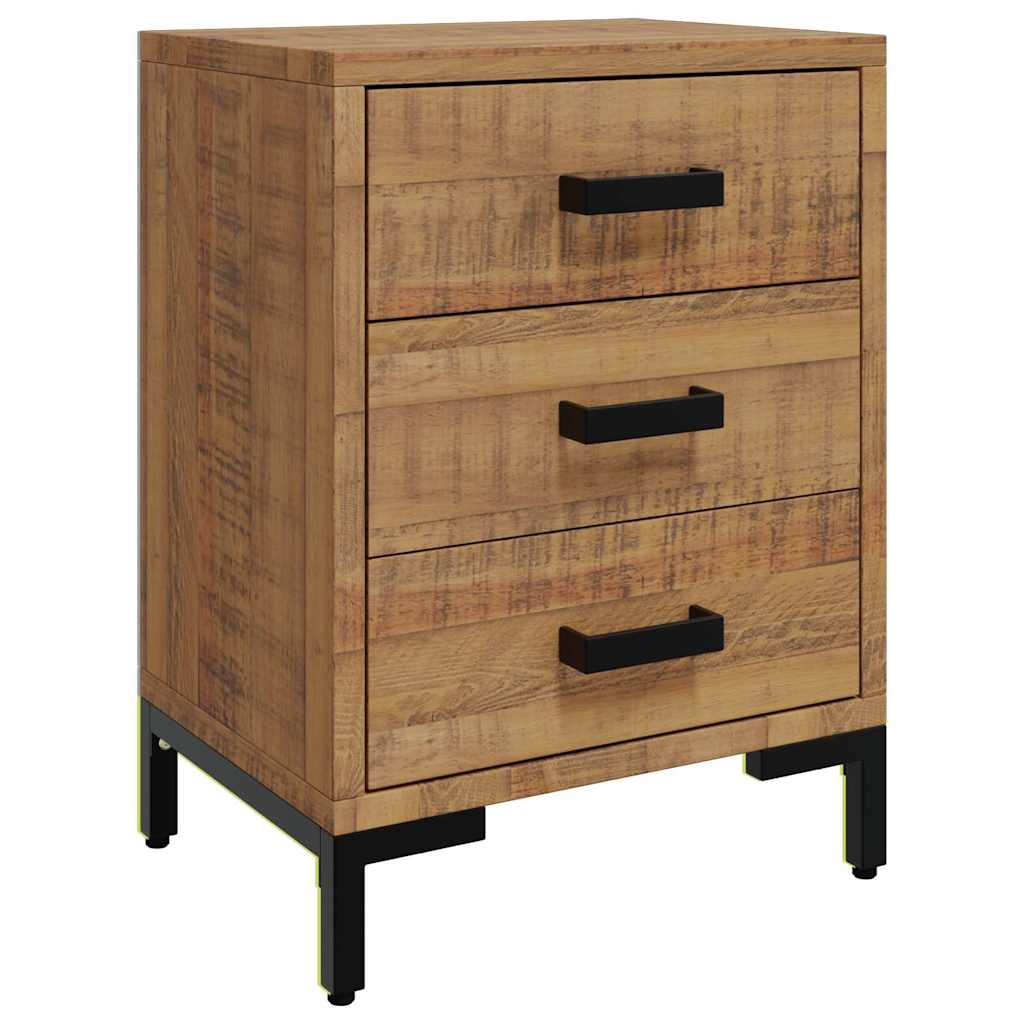 Vidaxl nachtkastje 40x30x55 cm gerecycled massief grenenhout bruin