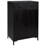Vidaxl Schuhschrank 75x40x110 cm Festkiefer schwarz