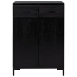 Vidaxl Schuhschrank 75x40x110 cm Festkiefer schwarz