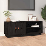 Vidaxl tv-meubel 105x34x40 cm massief grenenhout zwart