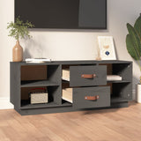 Vidaxl tv-meubel 100x34x40 cm massief grenenhout grijs