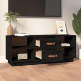 Vidaxl tv-meubel 100x34x40 cm massief grenenhout zwart