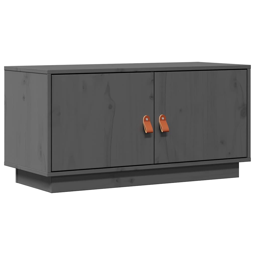 Vidaxl tv-meubel 80x34x40 cm massief grenenhout grijs