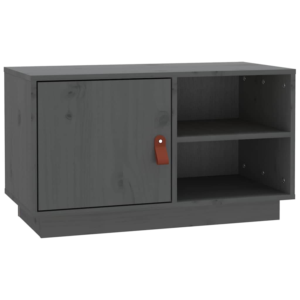 Vidaxl tv-meubel 70x34x40 cm massief grenenhout grijs