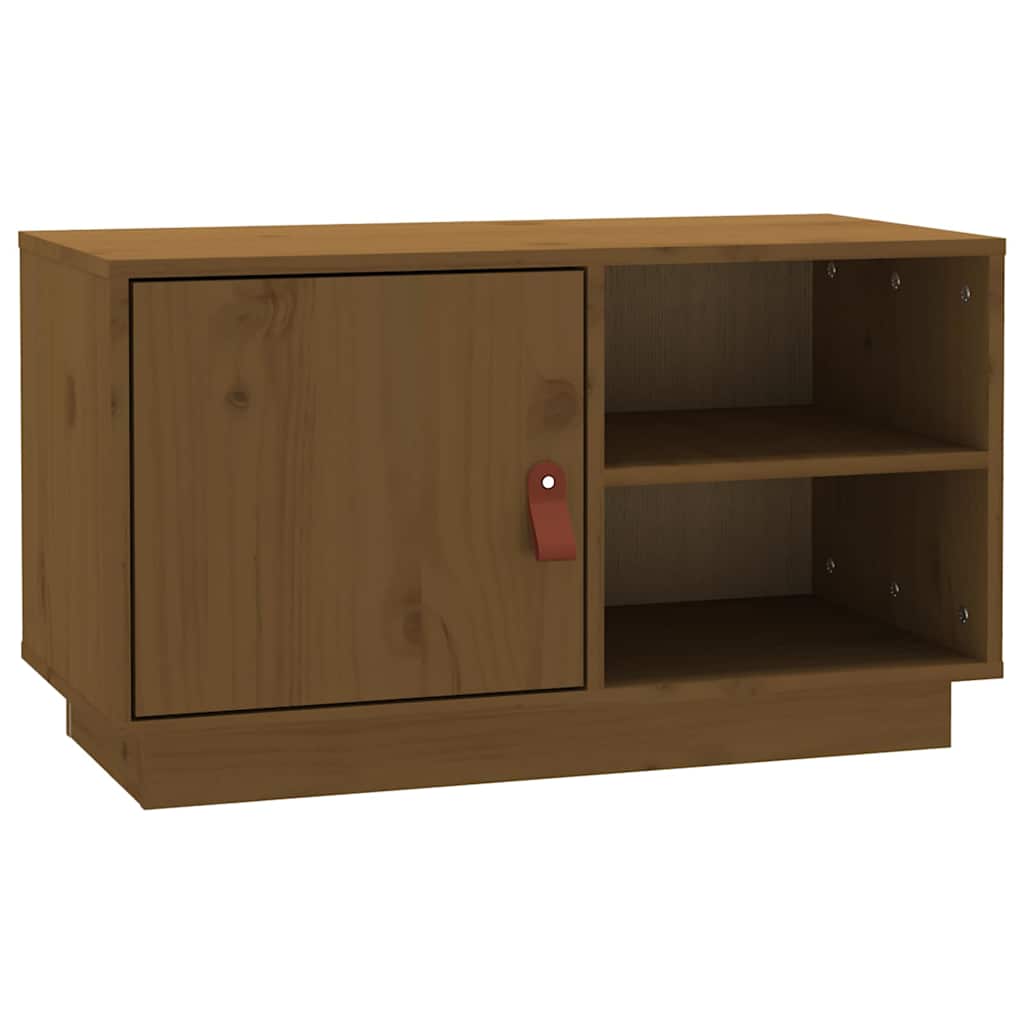 Vidaxl tv-meubel 70x34x40 cm massief grenenhout honingbruin