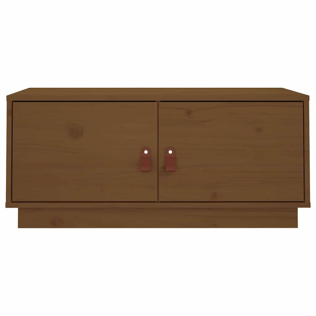 Vidaxl salontafel 80x50x35 cm massief grenenhout honingbruin