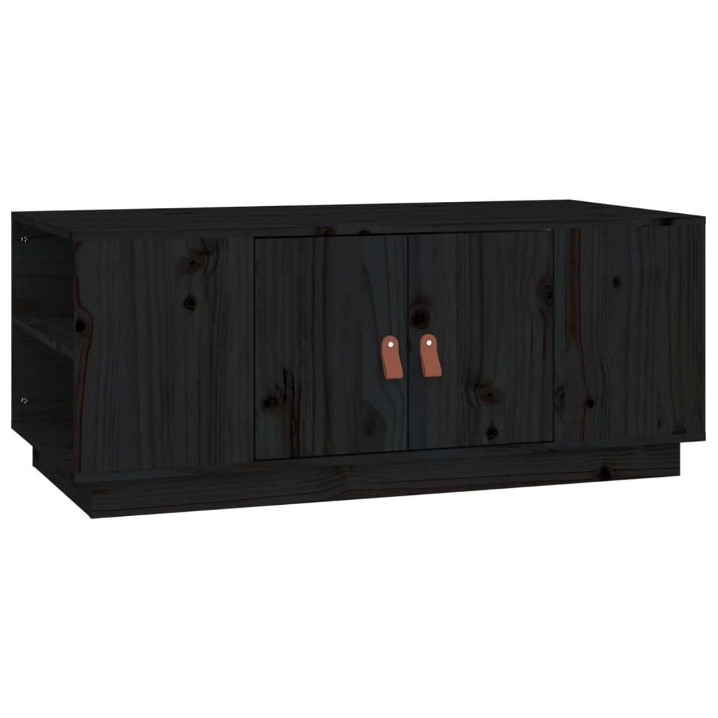 Vidaxl salontafel 100x50x41 cm massief grenenhout zwart
