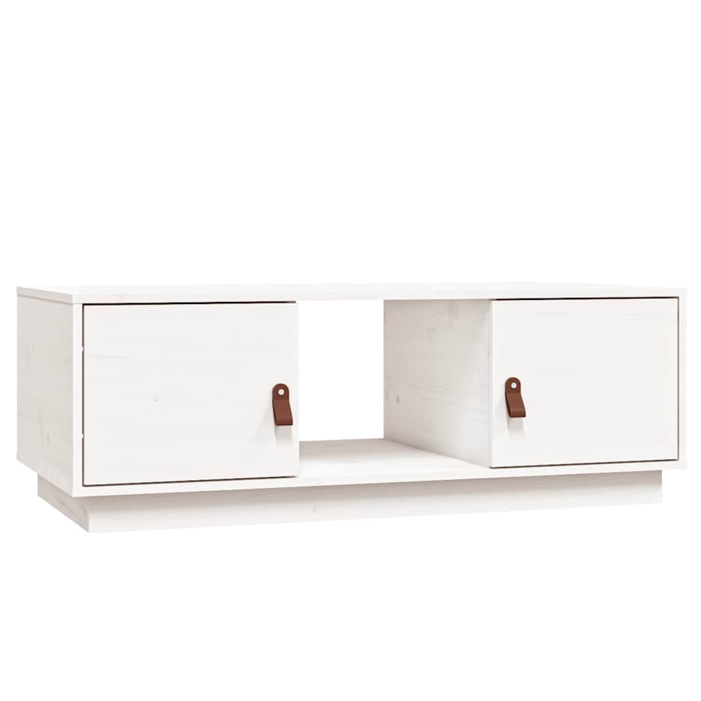 Vidaxl salontafel 100x50x35 cm massief grenenhout wit