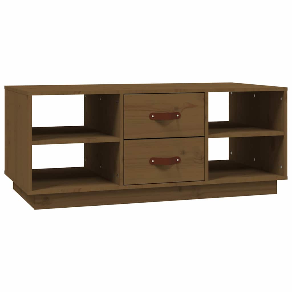 Vidaxl salontafel 100x50x41 cm massief grenenhout honingbruin