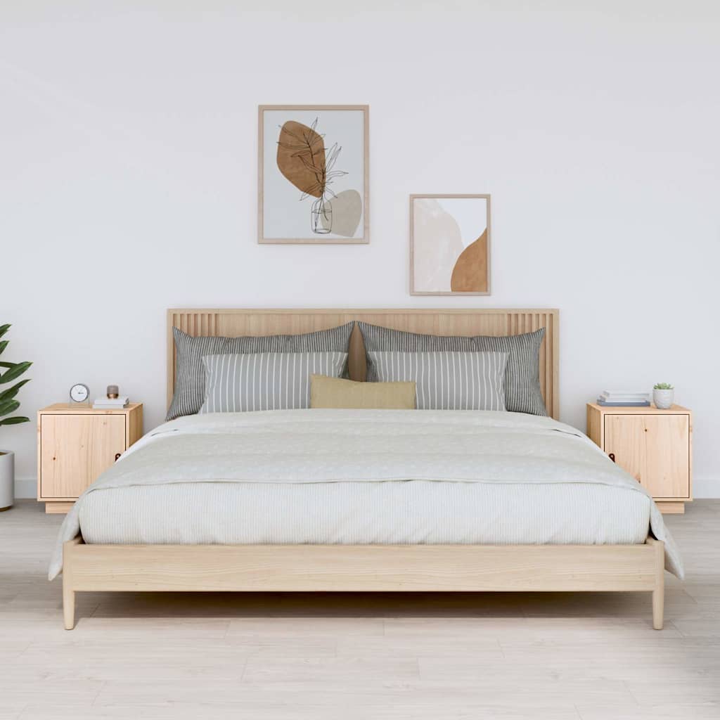 Vidaxl nachtkastjes 2 st 40x34x45 cm massief grenenhout