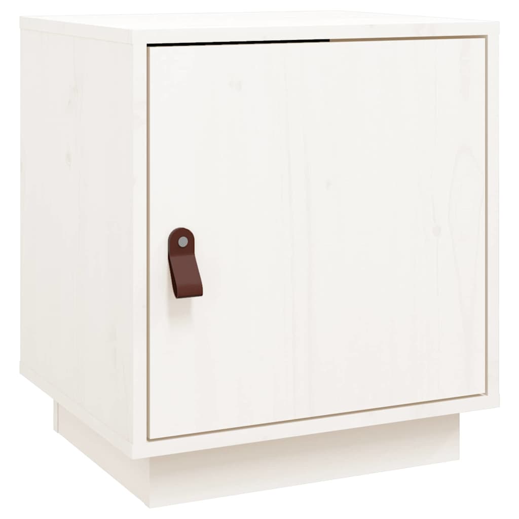 Vidaxl nachtkastje 40x34x45 cm massief grenenhout wit