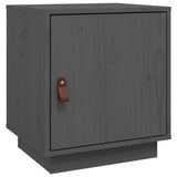 Vidaxl nachtkastje 40x34x45 cm massief grenenhout grijs