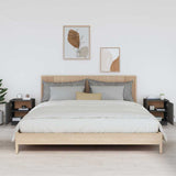 Vidaxl nachtkastjes 2 st 40x34x45 cm massief grenenhout grijs