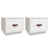 Vidaxl nachtkastjes 2 st 40x34x35 cm massief grenenhout wit